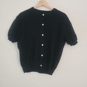 Brand NEW Black Womens Puff Short Sleeve Cardigan/Sweater (XL)